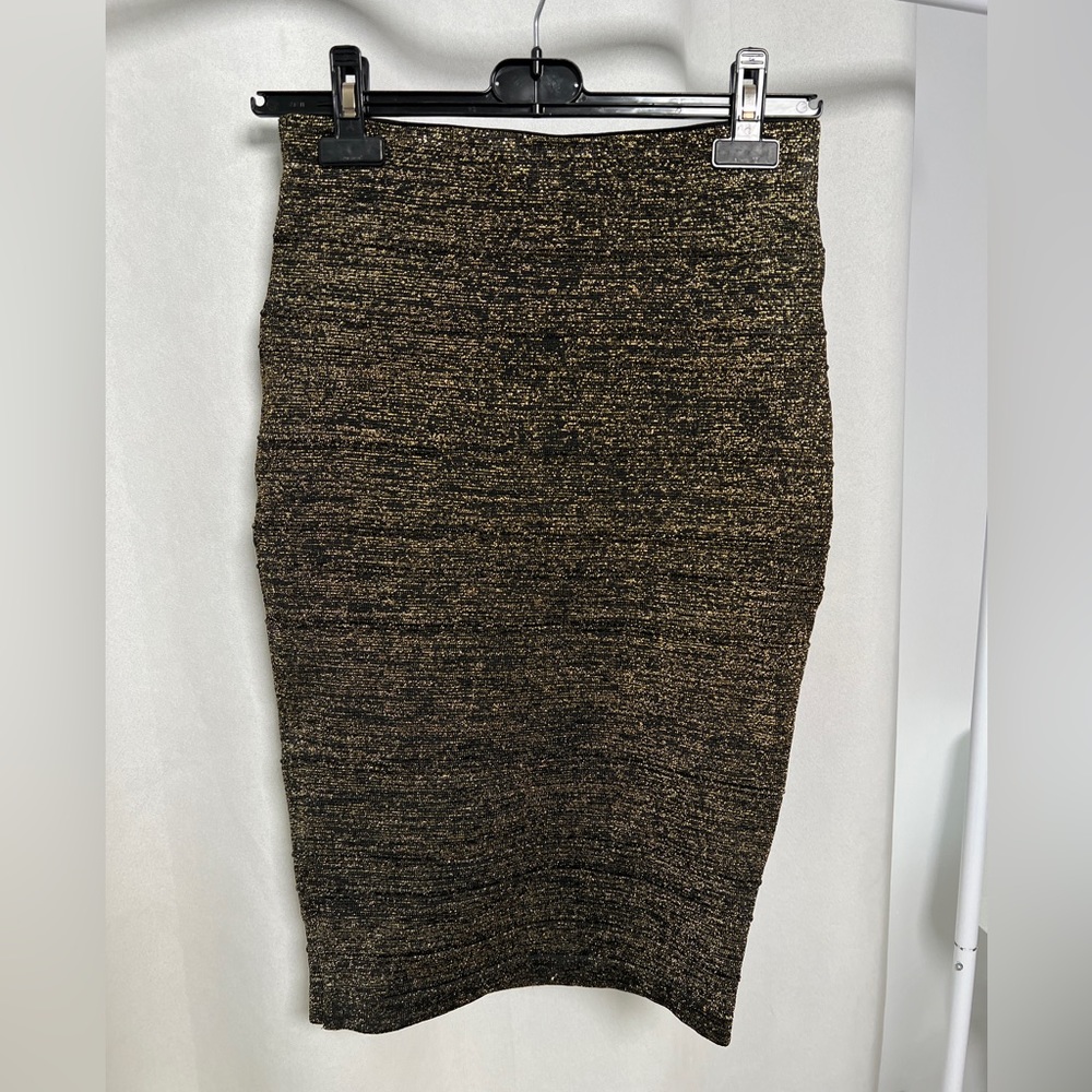 Black and Gold Shimmer Tube Skirt